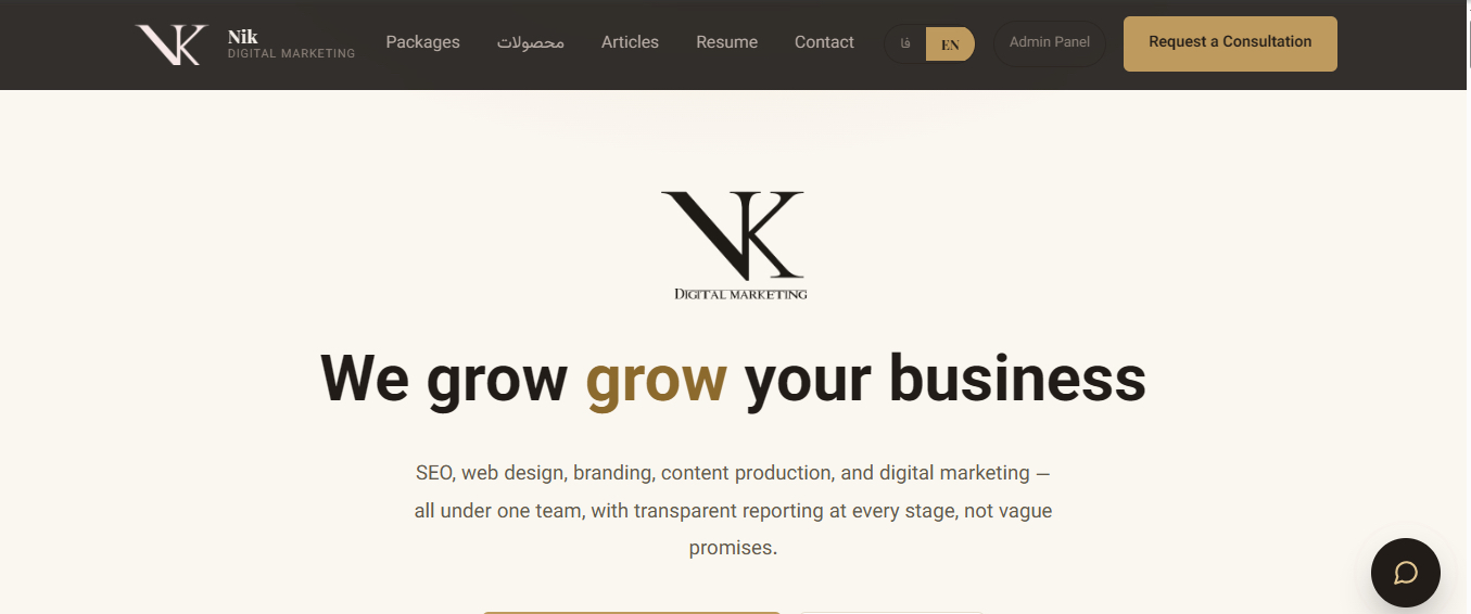 Website Digital Marketing Nik